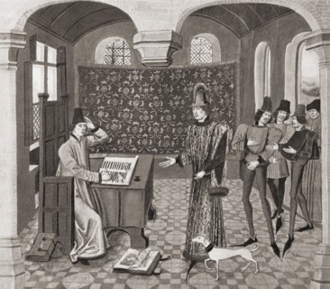 Froissart writing his chronicle.