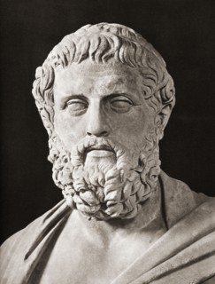 Bust of Sophocles.