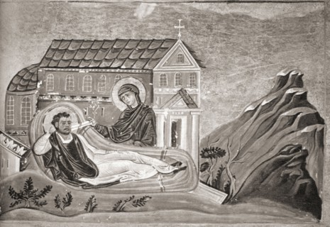 Romanos and Virgin Mary.
