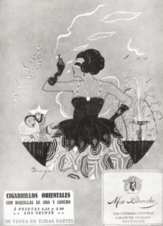 1920's Spanish advertisement for Cigarrillos Orientales or Oriental Cigarettes.