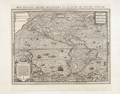Map of North and South America.