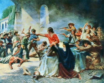 The Battle of the Alamo.