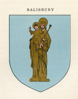 Coat of arms of the Diocese of Salisbury.