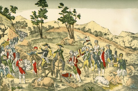 The defeat of the Prussians at Valmy.