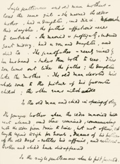 Part of Charles Dicken's manuscript notes re the plot of The Old Curiosity Shop.