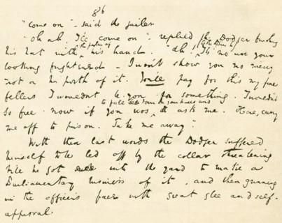 From the original manuscript of Oliver Twist by Charles Dickens.