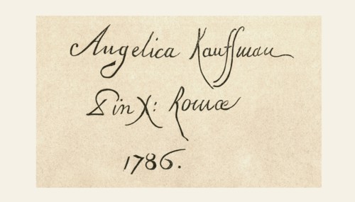 Signature of Maria Anna Angelika or Angelica Katharina Kauffman.