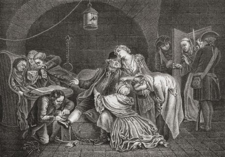 Jean Calas bids farewell to his family before his execution.