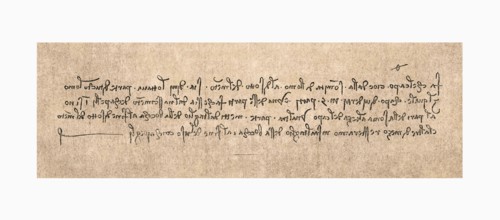 Mirror writing by Leonardo Da Vinci.