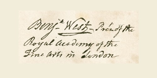 Signature of Benjamin West.