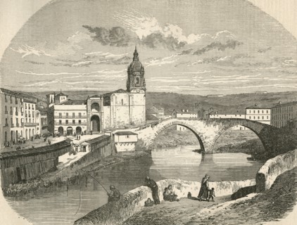 The old square and San Anton bridge.