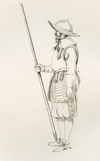 A pike man of the Cromwellian period.