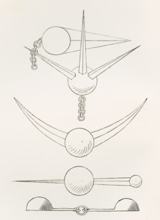 Bar and chain shot used in naval warfare in the 17th century.