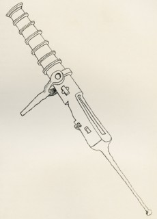 Small breech loading Pivot Gun of hooped iron.