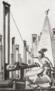 Robespierre guillotining the executioner after having guillotined everyone else in France.