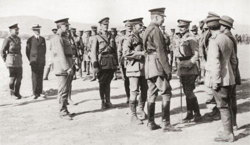 Lord Kitchener's visit to Gallipoli.