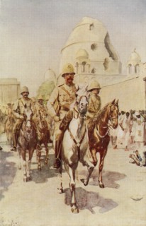 Lord Kitchener entering Omdurman.