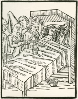 Ceremonial part of a marriage known as Beilagers.