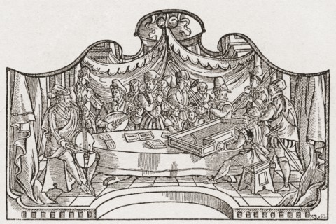 An orchestra from the Tudor period in England.