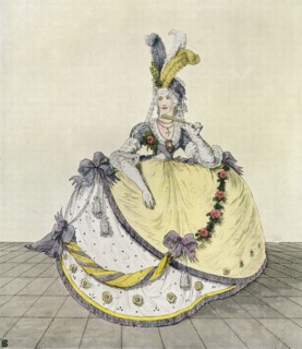 Lady in a ball gown at the English court.
