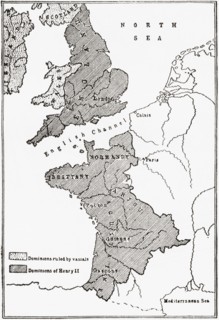Map showing the French dominions of Henry II.