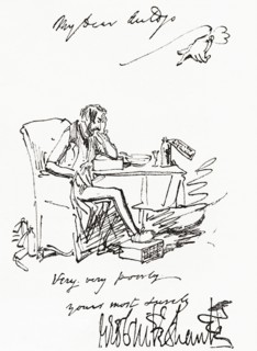 Letter by George Cruikshank to his friend Mr. Auldjo.
