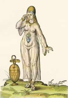 Woman in a bathing costume.