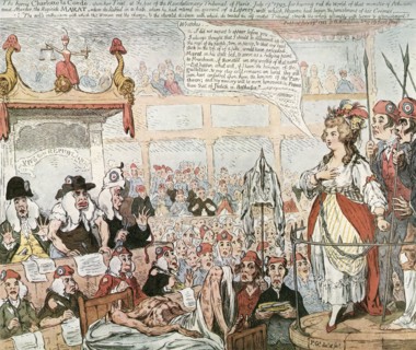 The trial of Charlotte Corday.