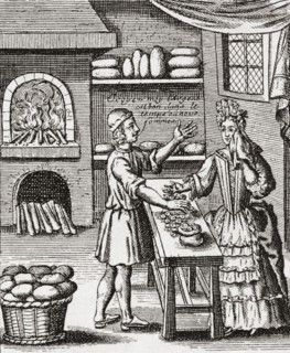 A 16th century baker's shop.