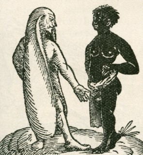 The Long Eared Man Scolds His Servant.