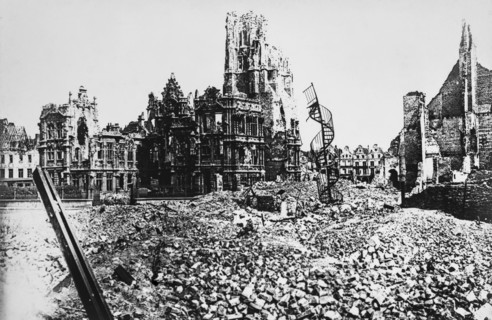 The Great war bomb damge with spiral staircase.