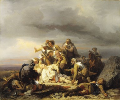 Finding the body of Gustav II Adolf.