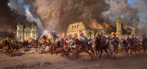 Battle between the 1st Brigade of the Polish Legions and the Russian troops in Urzedow.