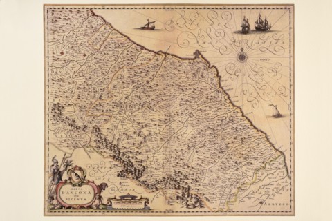 Carte géographique du 17e siècle