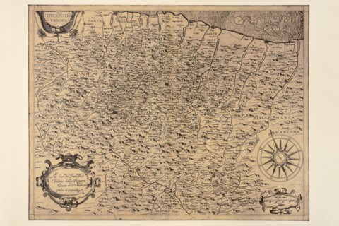Carte géographique du 17e siècle