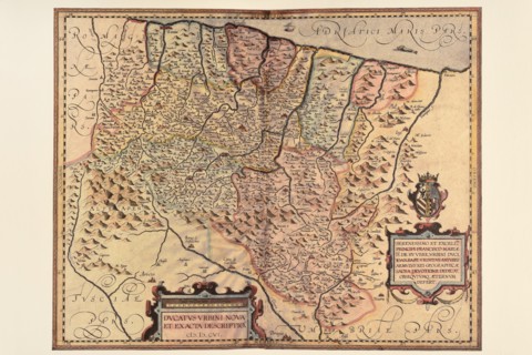 Carte géographique du 17e siècle