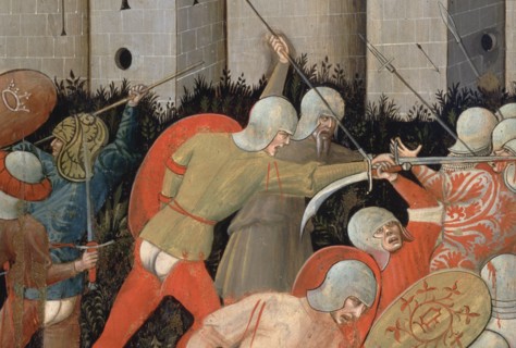 Nicola da Siena, S. Andrea and the battle between Ginesini and Fermani, around 1463