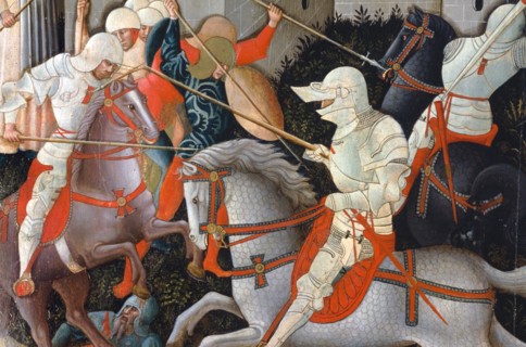 Nicola da Siena, S. Andrea and the battle between Ginesini and Fermani, around 1463