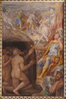Oratorio della Carità, cycle of frescoes by Filippo Bellini