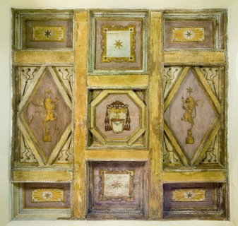 Palazzo Pallotta (atrium wooden ceiling of the main floor)