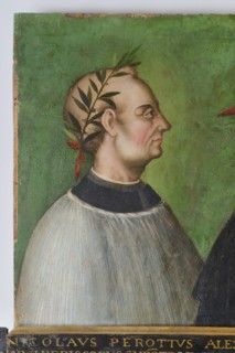 Tuscan School of the 16th century, Portrait of Illustrious Men by Sassoferrato, the humanist Nicolò Perotti.