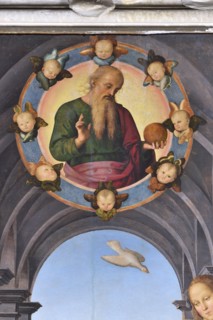 Pietro Vannucci known as Il Perugino, Annunciation, oil on panel, 1488-89