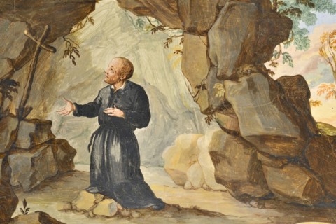 Fresco from the Monastery of San Silvestro in Montefano in Fabriano