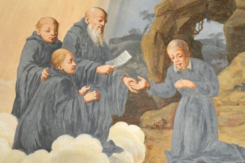 Fresco from the Monastery of San Silvestro in Montefano in Fabriano