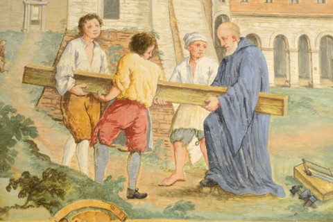 Fresco from the Monastery of San Silvestro in Montefano in Fabriano