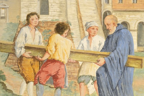 Fresco from the Monastery of San Silvestro in Montefano in Fabriano