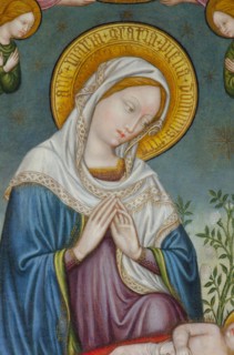 Master of Staffolo, Madonna della Culla, painted on canvas, early 15th century