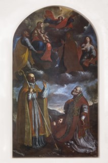 Domenico Peruzzini, Madonna and Child with the Eternal Father and Saints Joseph, Anna, Mary Magdalene, Benedict and Philip Neri
