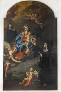 Giuseppe Marchesi known as il Sansone, Madonna with Children, Saint Gertrude and a Holy Nun