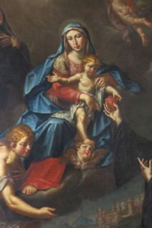Giuseppe Marchesi known as il Sansone, Madonna with Children, Saint Gertrude and a Holy Nun